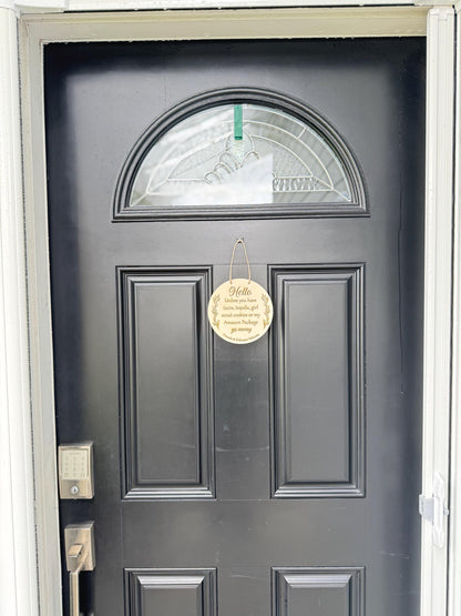Engraved No Soliciting Wood Signs – Funny and Stylish Entryway Signs for Home & Business
