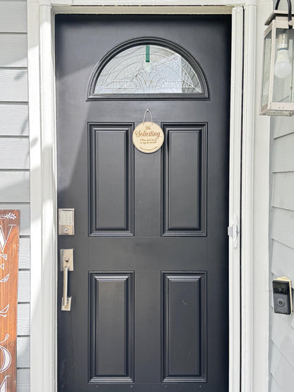 Engraved No Soliciting Wood Signs – Funny and Stylish Entryway Signs for Home & Business