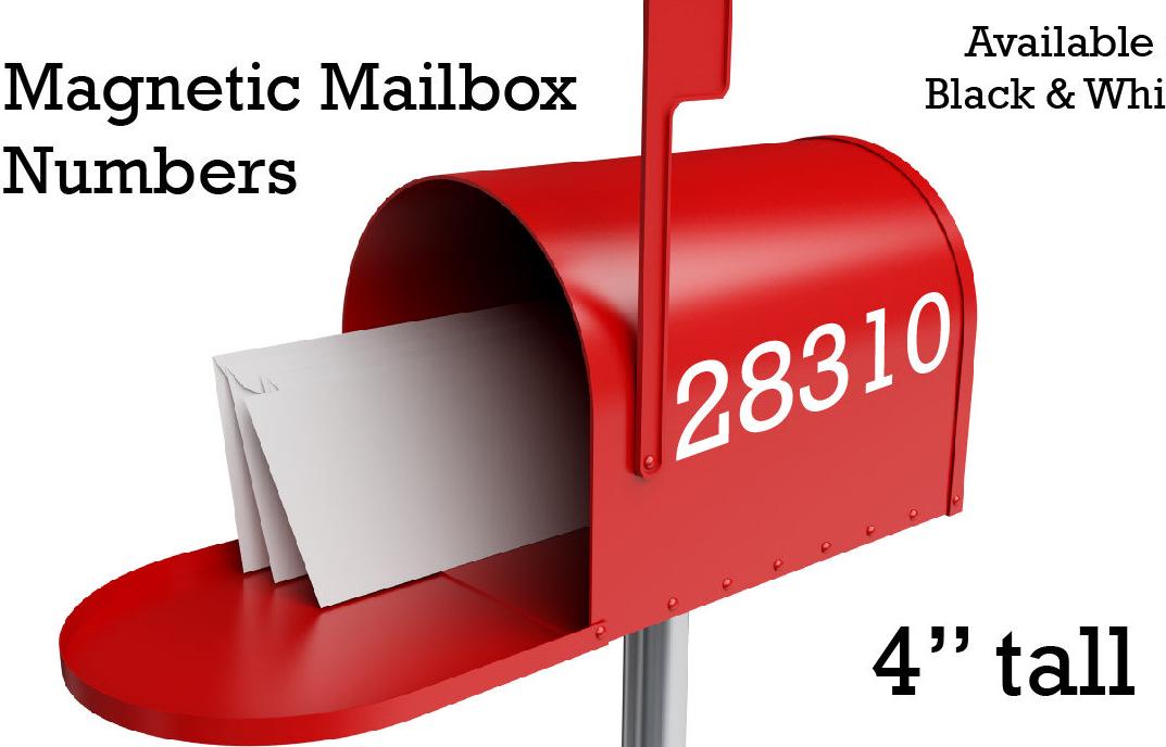 Mailbox 4 inches Magnetic Numbers: Personalized Home Address Sign