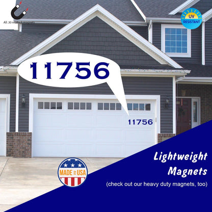Custom Lightweight Vinyl Magnetic House Numbers: Garage, Door, Mailbox