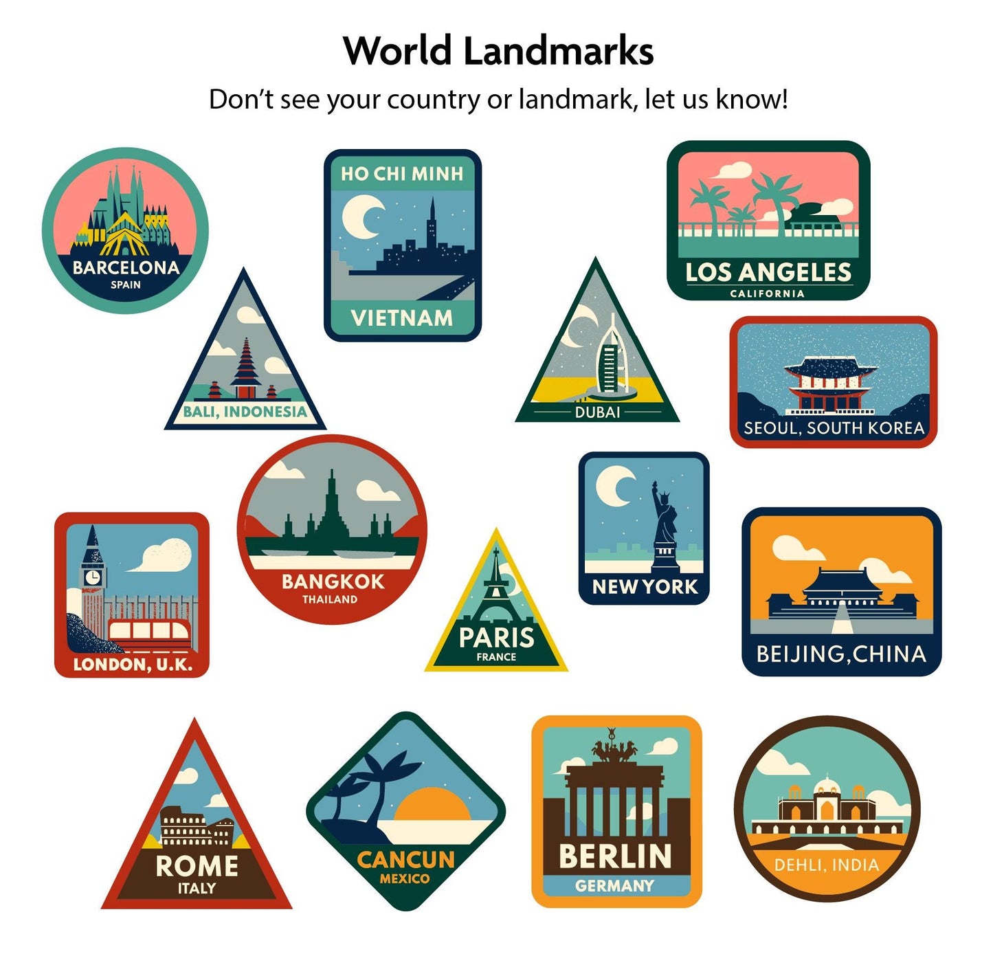 Cruise Ship Cabin door travel decorations Magnet: Travel the World, Passport Stamps