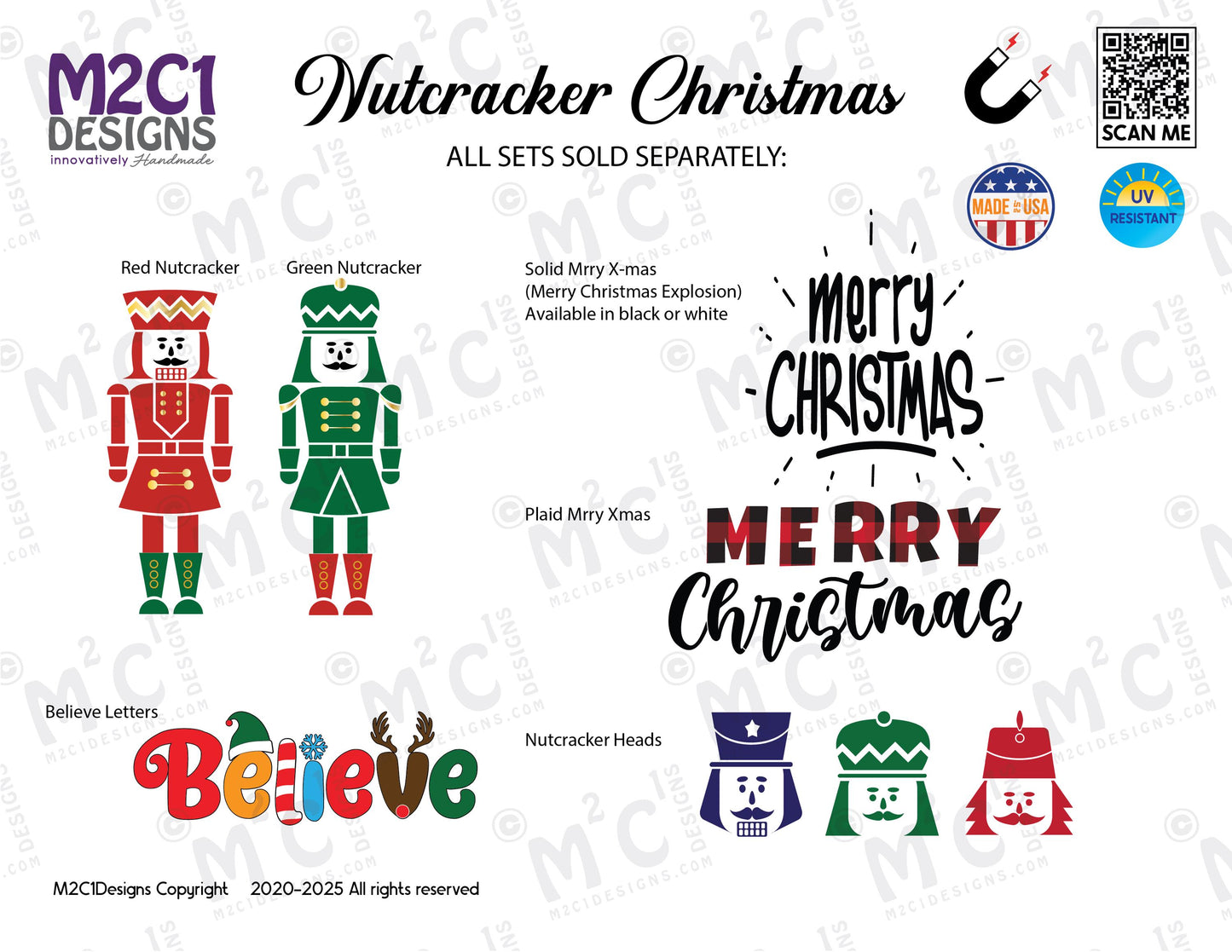 Nutcracker Christmas Garage Door Magnets — Festive Holiday Decor Sets