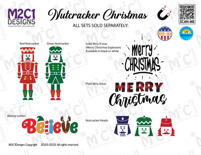 Nutcracker Christmas Garage Door Magnets — Festive Holiday Decor Sets