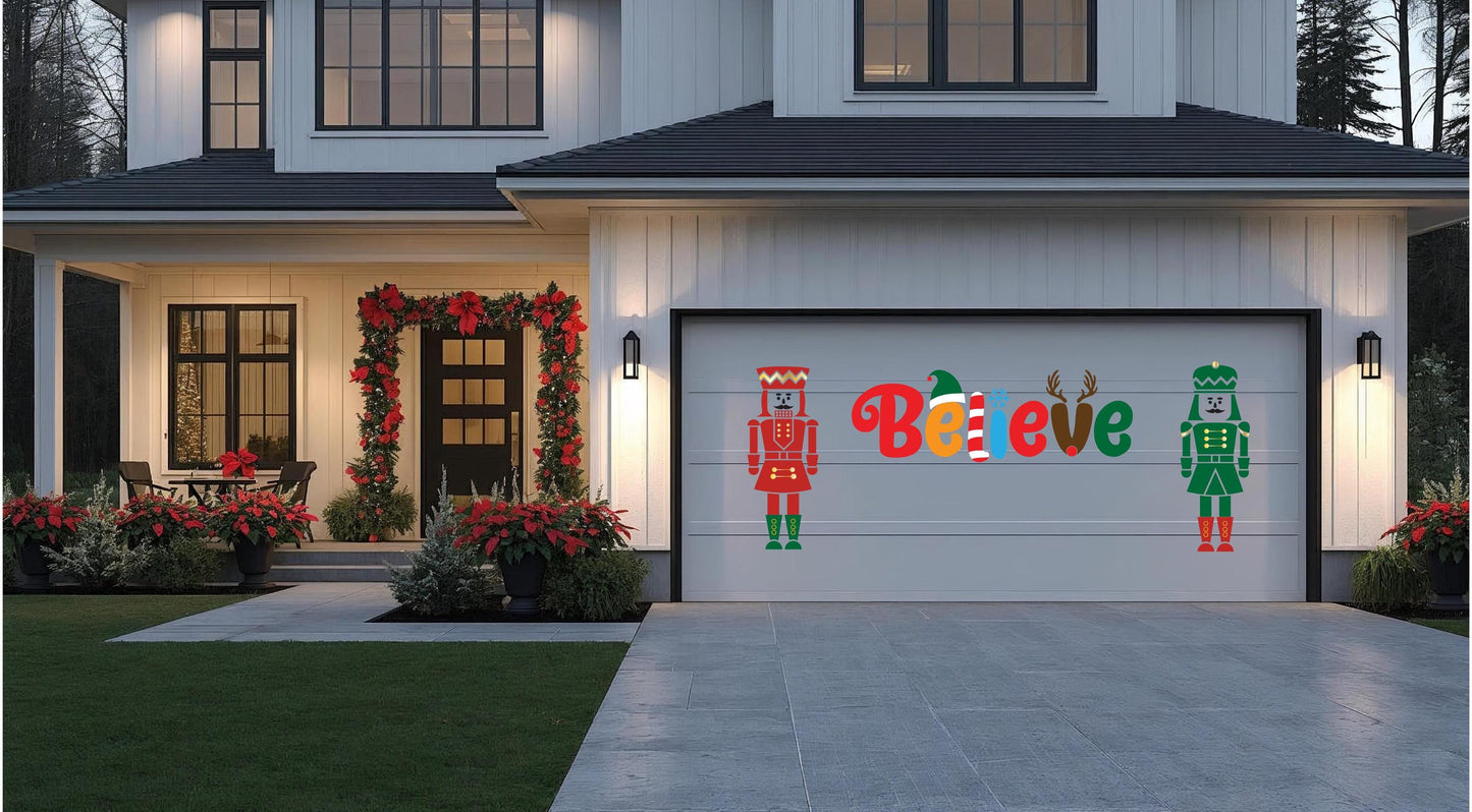 Nutcracker Christmas Garage Door Magnets — Festive Holiday Decor Sets