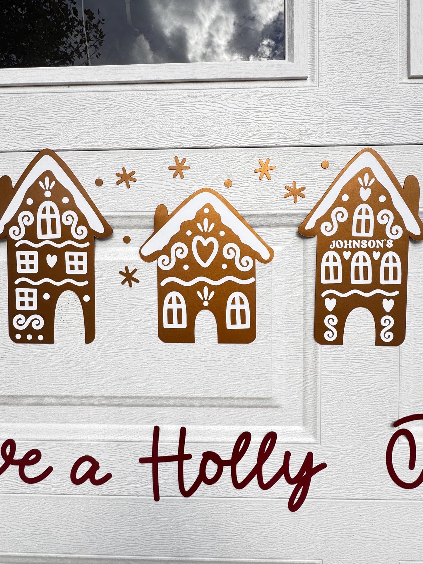 Gingerbread House Garage Door Magnets | Holiday Outdoor Decor, Set of 5