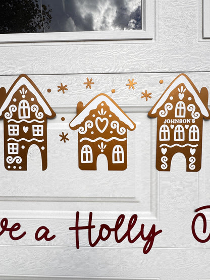 Gingerbread House Garage Door Magnets | Holiday Outdoor Decor, Set of 5