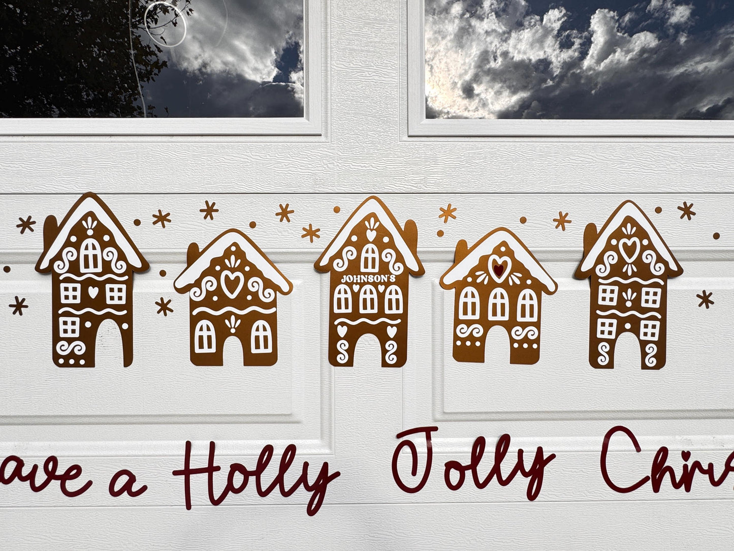 Gingerbread House Garage Door Magnets | Holiday Outdoor Decor, Set of 5