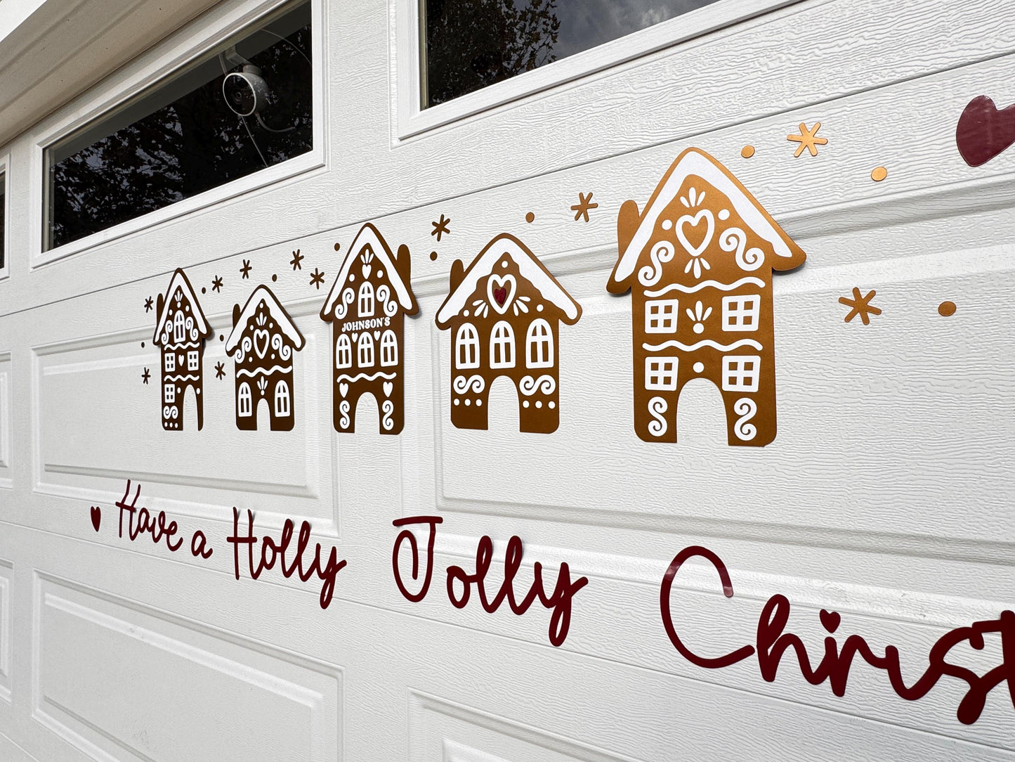 Gingerbread House Garage Door Magnets | Holiday Outdoor Decor, Set of 5