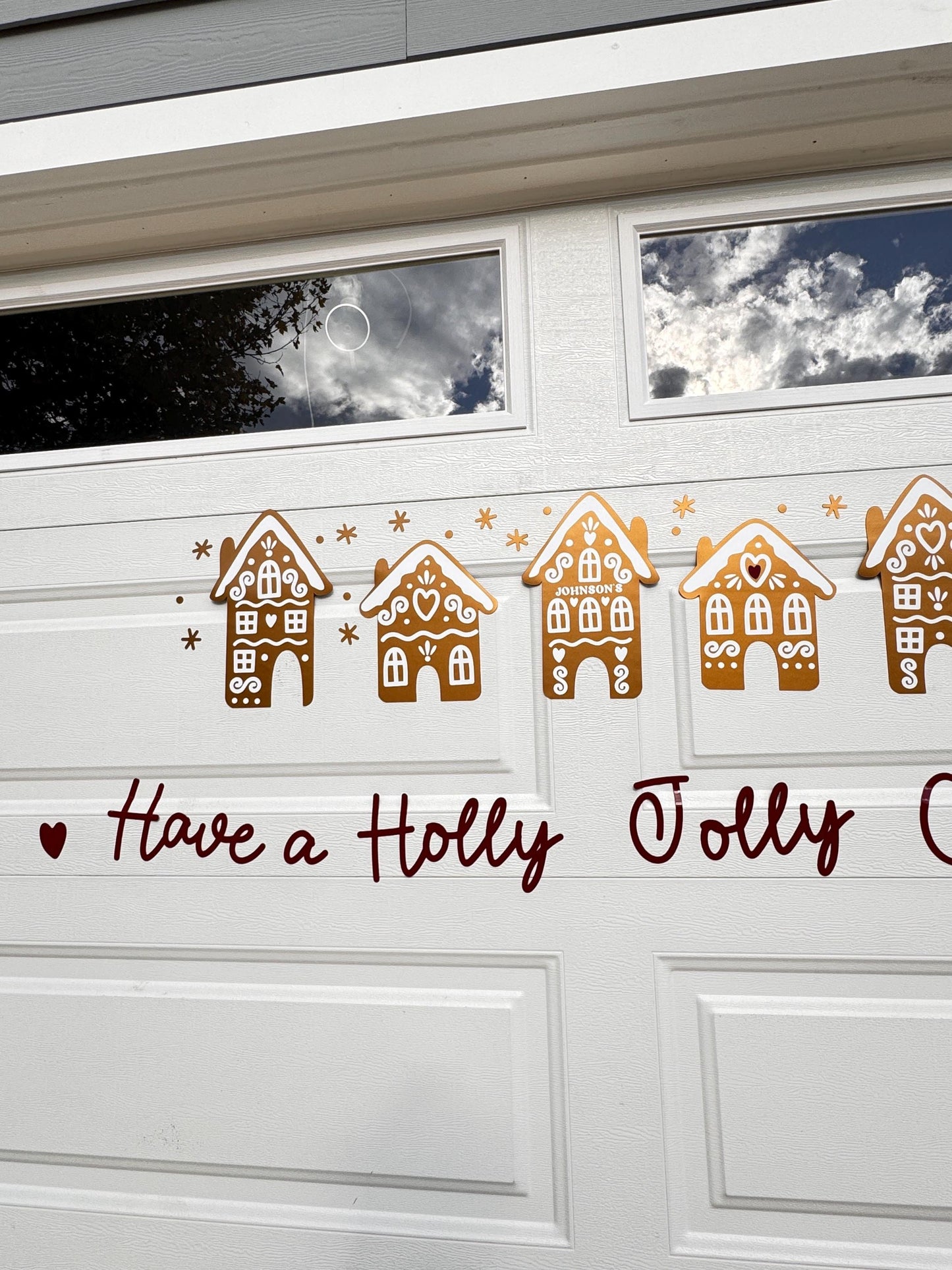 Gingerbread House Garage Door Magnets | Holiday Outdoor Decor, Set of 5