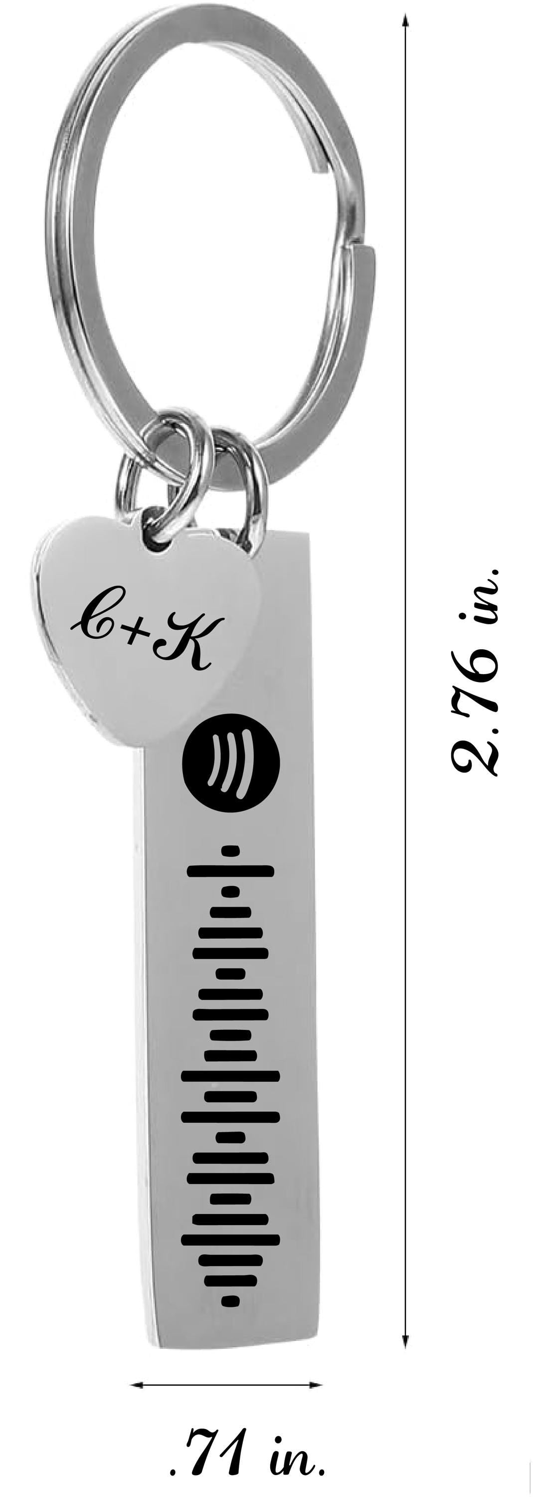 Custom Spotify Code Keychain | Personalized Engraved Music Keyring