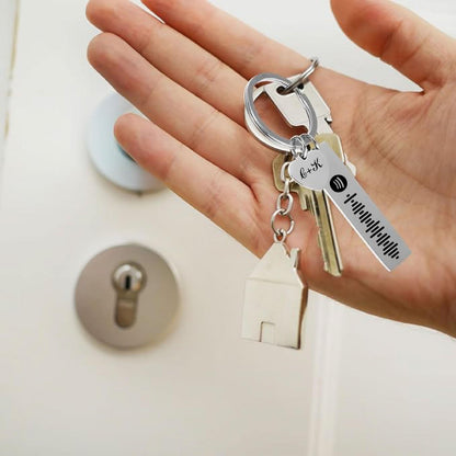 Custom Spotify Code Keychain | Personalized Engraved Music Keyring
