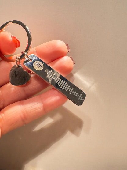 Custom Spotify Code Keychain | Personalized Engraved Music Keyring