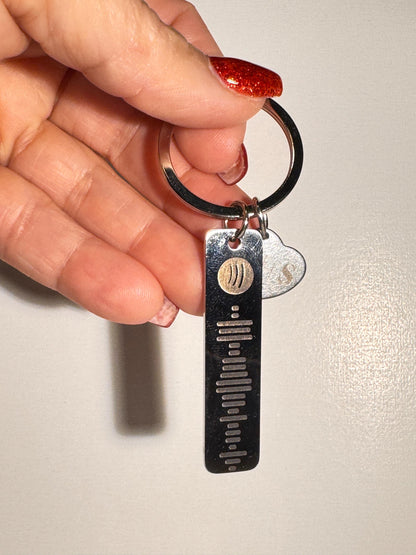 Custom Spotify Code Keychain | Personalized Engraved Music Keyring