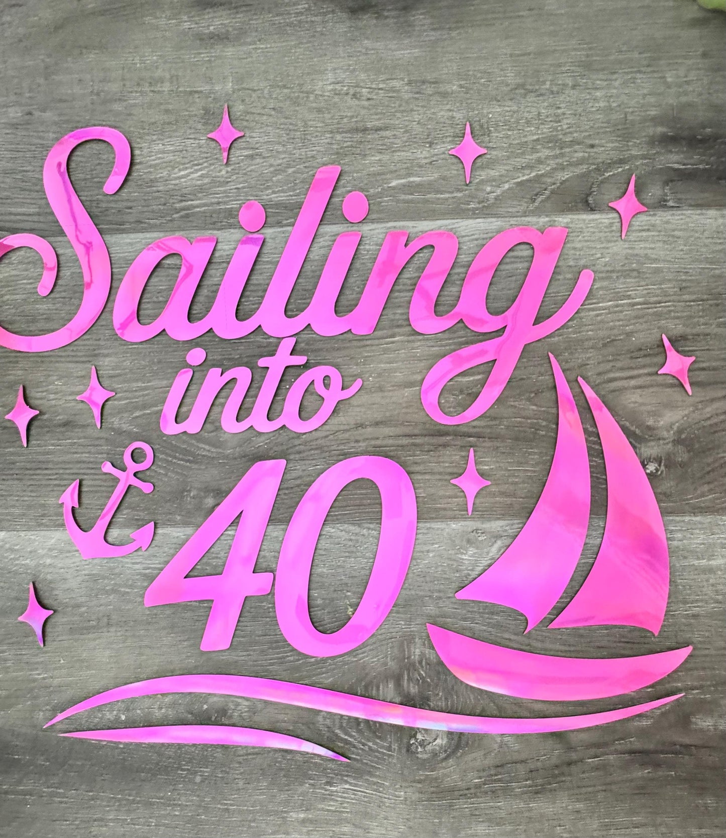 Custom Nautical Birthday Cruise Door Magnet, Sailing Into Milestone Year Decor