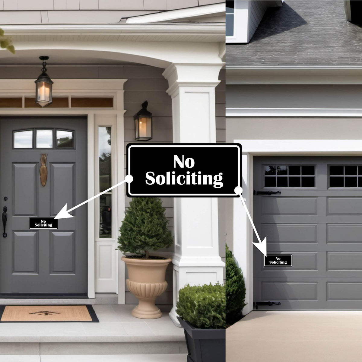 No Soliciting Magnet for Front Door | Weatherproof Magnetic Door Sign