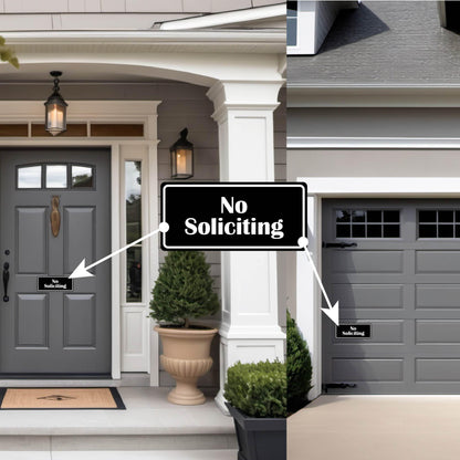 No Soliciting Magnet for Front Door | Weatherproof Magnetic Door Sign