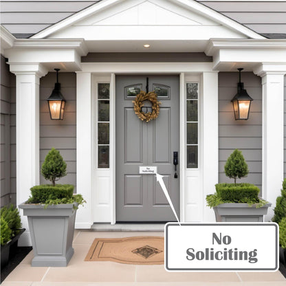 No Soliciting Magnet for Front Door | Weatherproof Magnetic Door Sign
