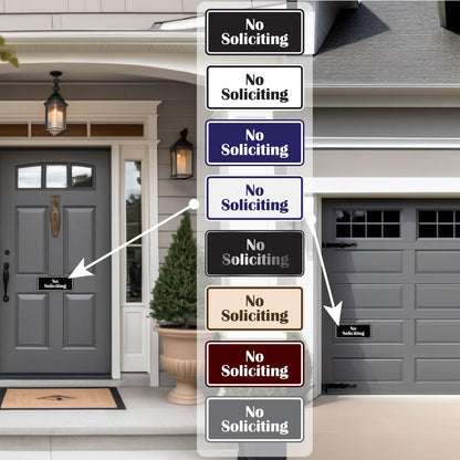 No Soliciting Magnet for Front Door | Weatherproof Magnetic Door Sign