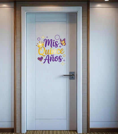 Mis Quinceañera Cruise Ship Door Magnet | Sweet 15 Birthday Cabin Decor