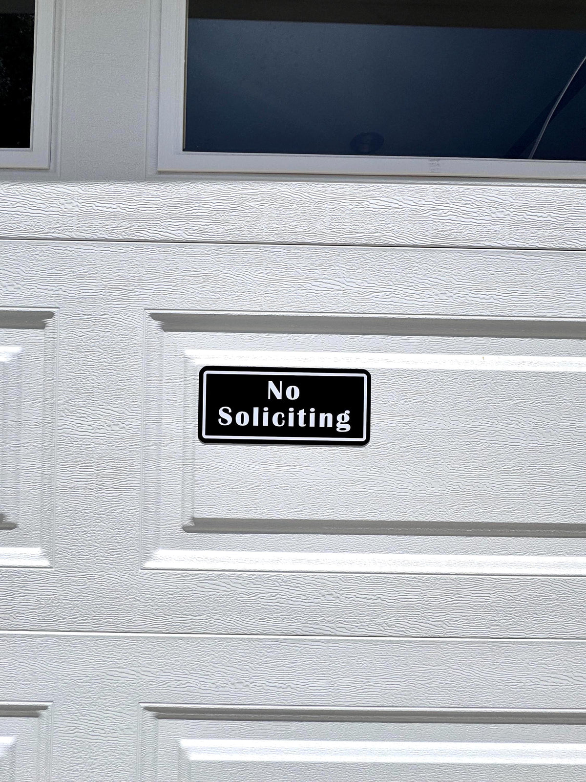 No Soliciting Magnet for Front Door | Weatherproof Magnetic Door Sign