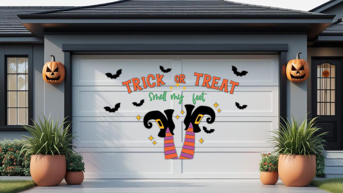 Halloween Garage Magnets | Trick or Treat Witch Legs Decor