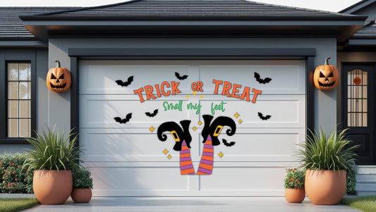 Witch legs garage door magnet - Trick or Treat Witch Legs decor