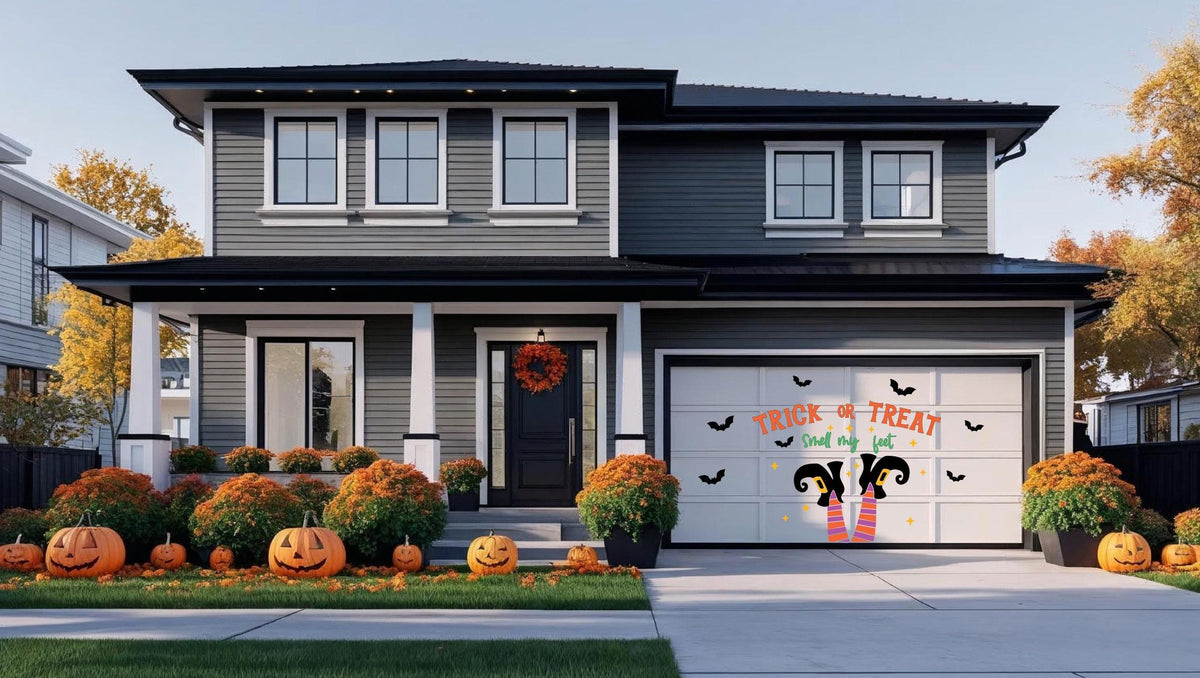 Halloween Garage Magnets | Trick or Treat Witch Legs Decor