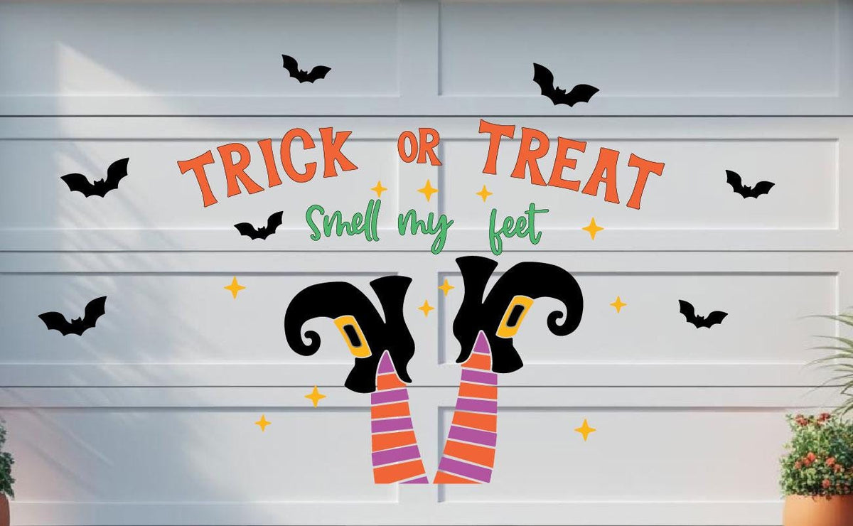 Halloween Garage Magnets | Trick or Treat Witch Legs Decor