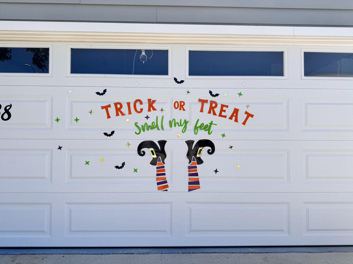 Halloween Garage Magnets | Trick or Treat Witch Legs Decor