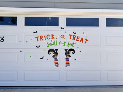 Halloween Garage Magnets | Trick or Treat Witch Legs Decor