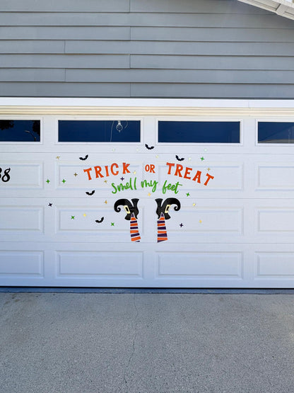 Halloween Garage Magnets | Trick or Treat Witch Legs Decor