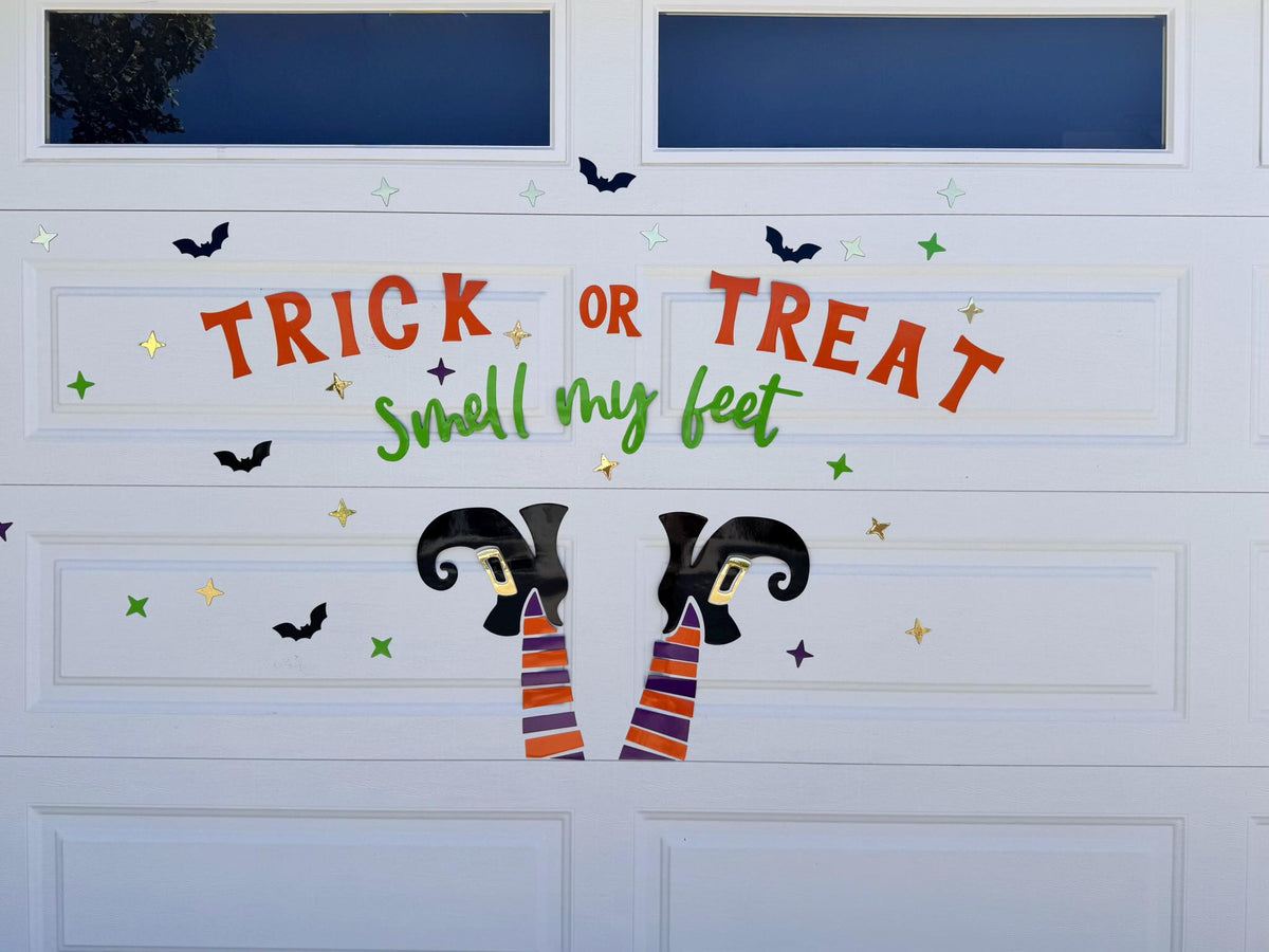 Halloween Garage Magnets | Trick or Treat Witch Legs Decor