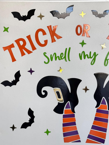 Halloween Witch Legs Cruise Cabin Magnet | Trick or Treat Smell My Feet Door Decor