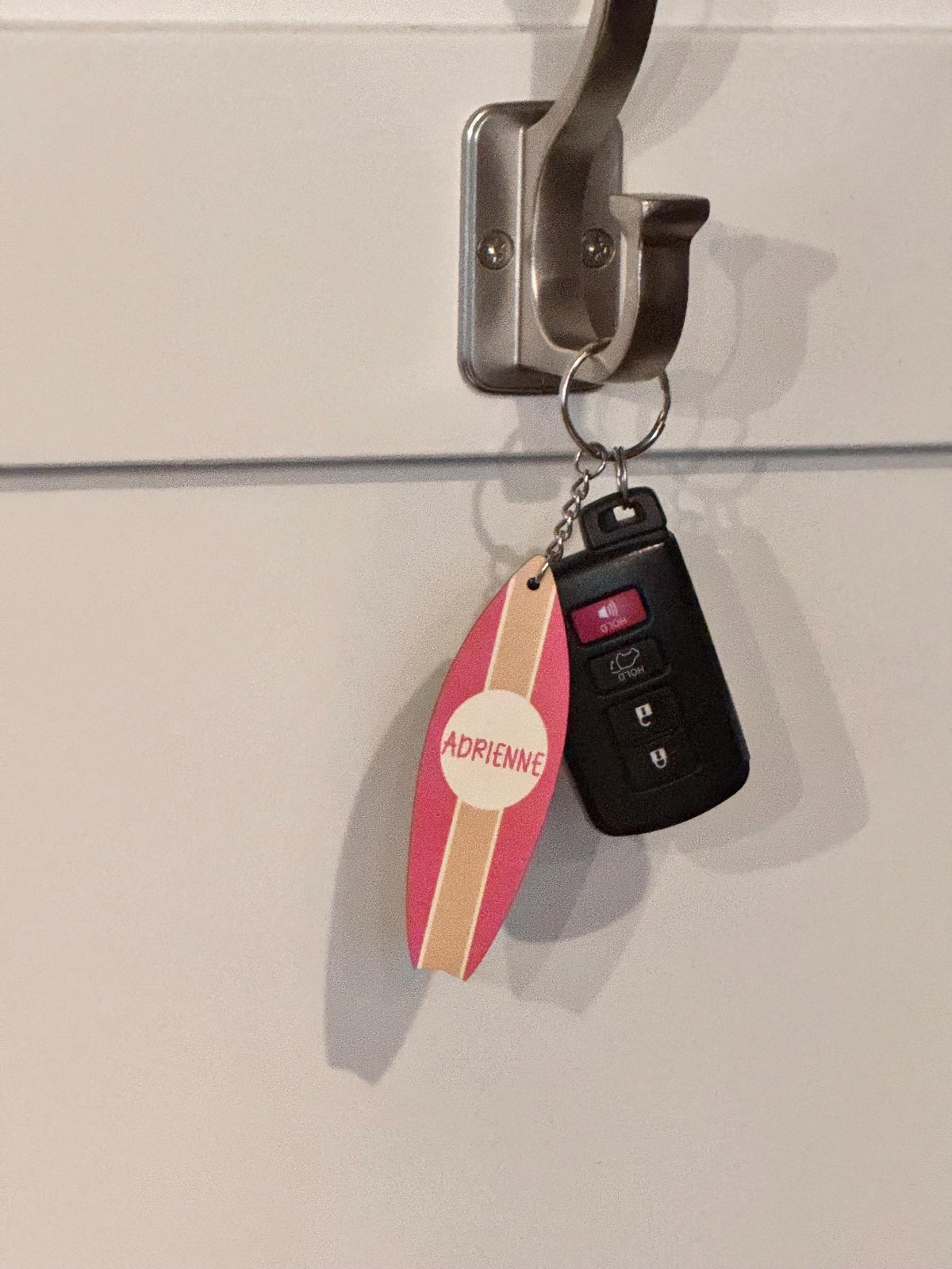 Personalized Surfboard Keychain | Coastal Key Organizer, Beach House Tag
