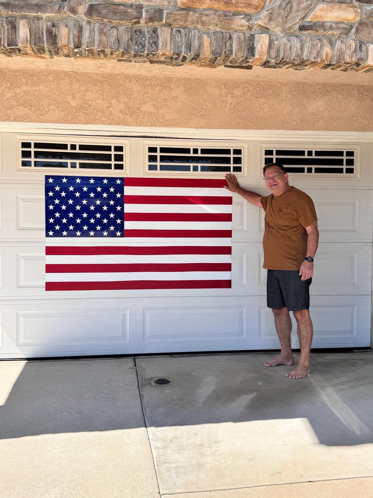 Large Magnetic American Flag 70x42 Inch | US Flag for Metal Doors, Garage & Car | Patriotic Magnet Décor