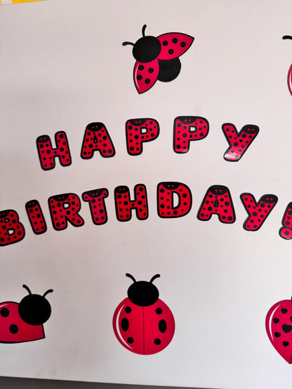 Ladybug Cruise Ship Cabin Door Decor | Personalized Birthday Door Magnets | Happy Birthday Name Decorations | Cruise Door Magnet