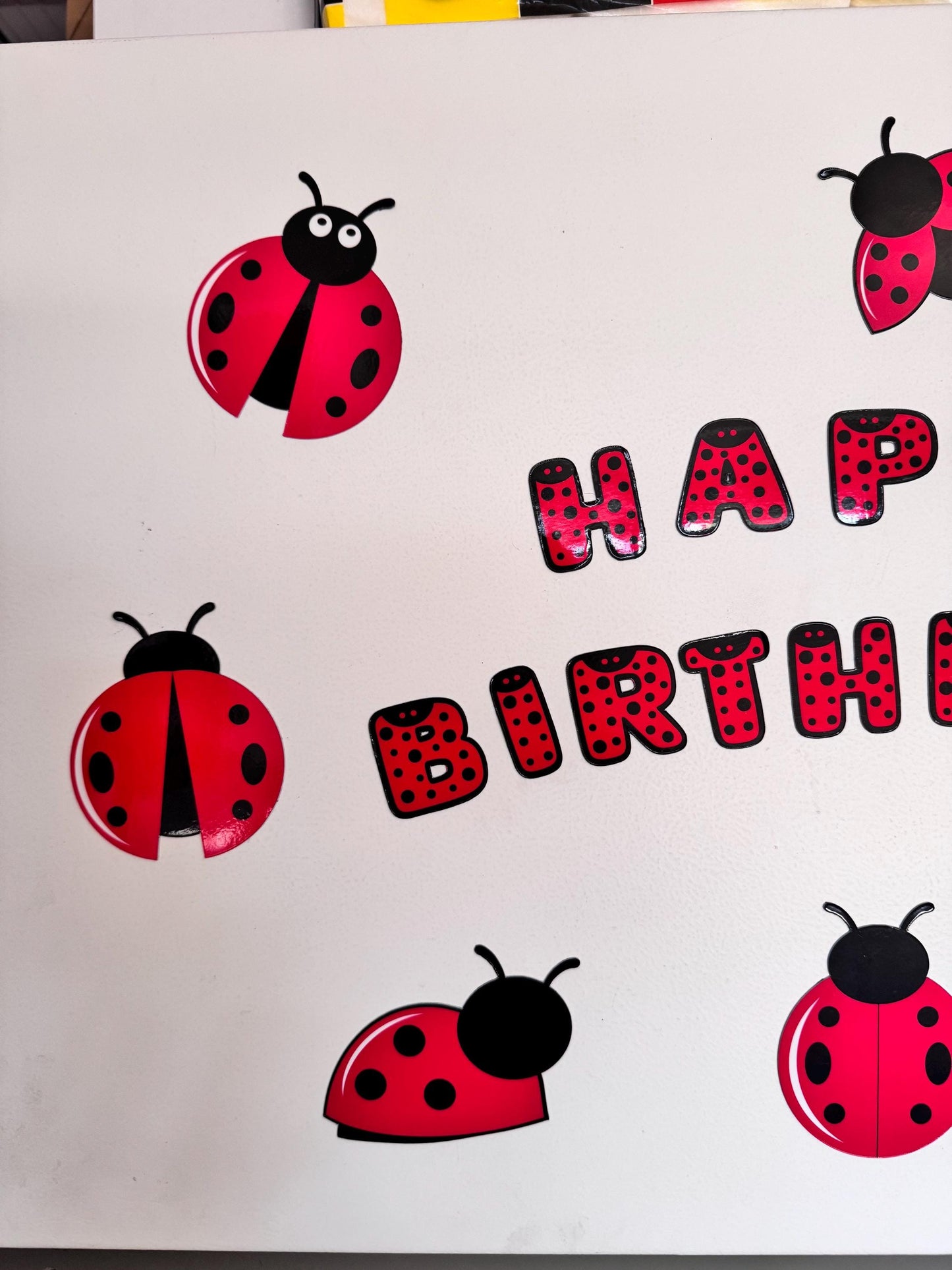 Ladybug Cruise Ship Cabin Door Decor | Personalized Birthday Door Magnets | Happy Birthday Name Decorations | Cruise Door Magnet