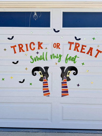 Halloween Garage Magnets | Trick or Treat Witch Legs Decor