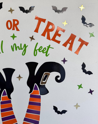 Halloween Witch Legs Cruise Cabin Magnet | Trick or Treat Smell My Feet Door Decor