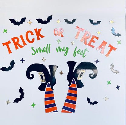 Halloween Witch Legs Cruise Cabin Magnet | Trick or Treat Smell My Feet Door Decor