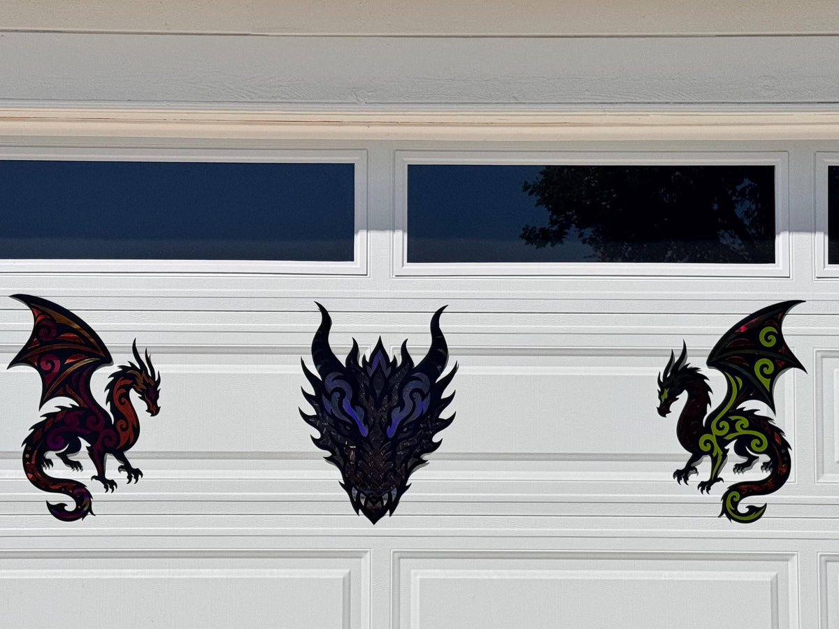 Dragon Garage Door Magnets | Beware Halloween Decoration | Throne of Dragons