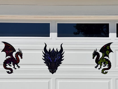 Dragon Garage Door Magnets | Beware Halloween Decoration | Throne of Dragons