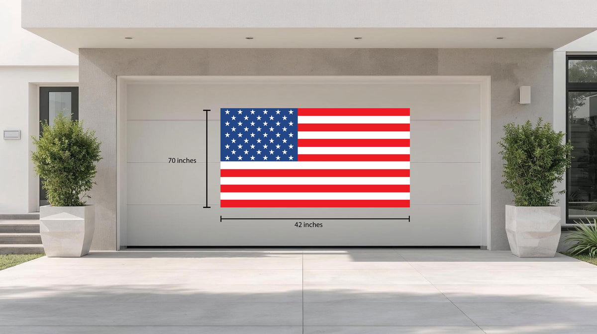 Large Magnetic American Flag 70x42 Inch | US Flag for Metal Doors, Garage & Car | Patriotic Magnet Décor