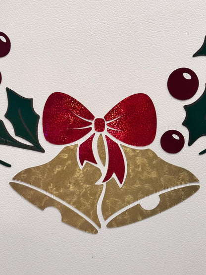 Magnetic Christmas Holly Wreath – No-Nail Door Decor
