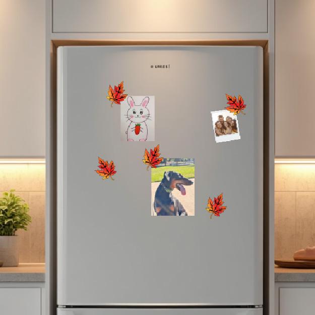 Fall Leaves Magnets – Set of 5 – 4 Inches Tall