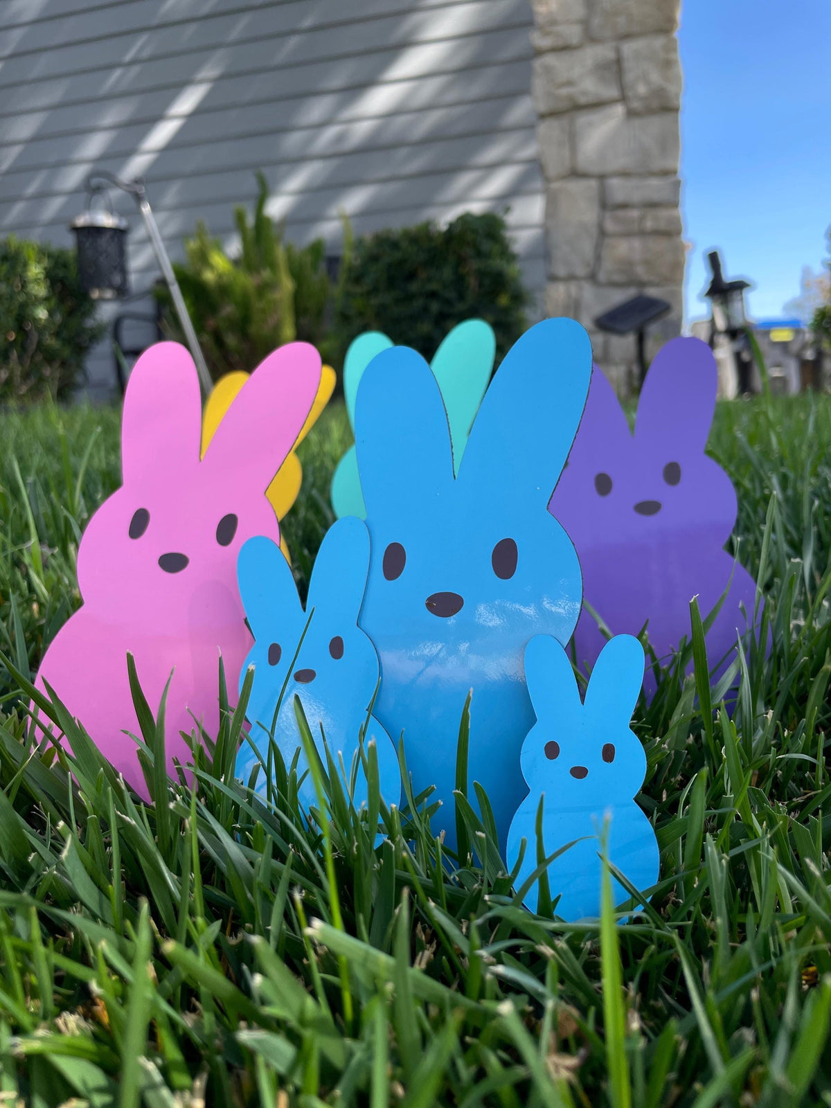 Easter Bunny Magnets – Set of 5 Colorful Peeps-Style Bunnies – 3.5 Inches