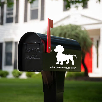Dog Breed Silhouette Decal – Black or White – Mailbox, Car & Locker Decor