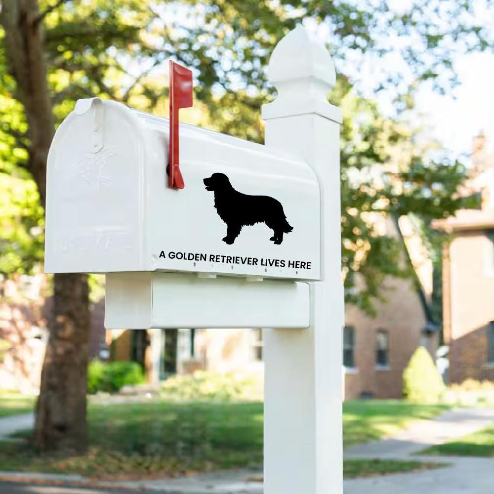 Dog Breed Silhouette Decal – Black or White – Mailbox, Car & Locker Decor
