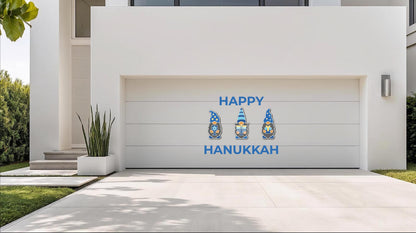 Happy Hanukkah 3-Piece Gnome Magnet Set, Jewish Holiday Decor