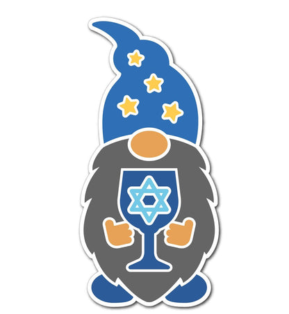 Happy Hanukkah 3-Piece Gnome Magnet Set, Jewish Holiday Decor